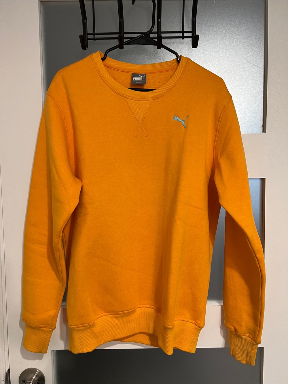 Puma Men’s Bright Orange Crewneck Sweatshirt